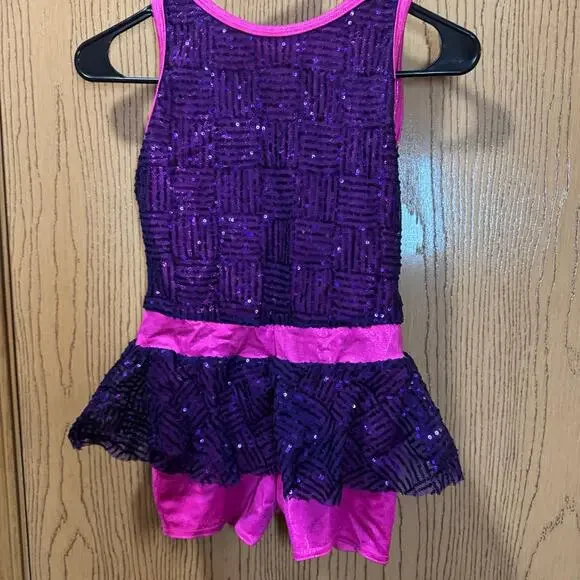 Girls dance Costume sequin size LC - Picture 7 of 10